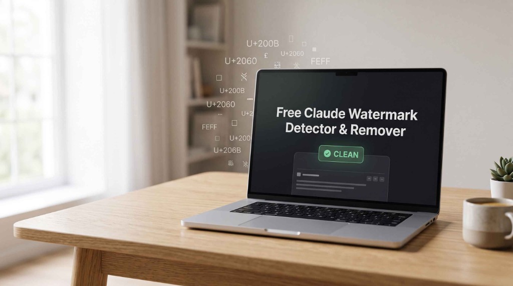 Free Claude Watermark Detector & Remover preview on laptop